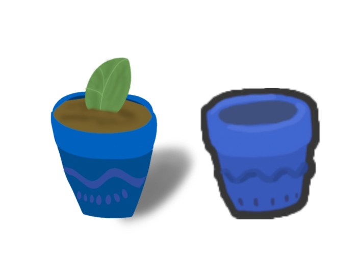 The mad potter plant pots blue